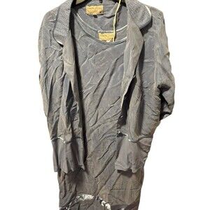 Vtg Earth Song Dress Set Women’s 14 Silky Bemberg Smock Dress And Button Jacket